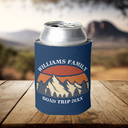 Family Road Trip Vacation Mountains Custom Reunion Can Cooler