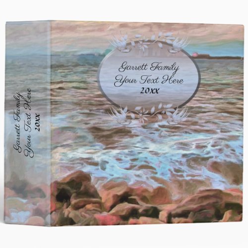 Family Rocky Waves  3 Ring Binder