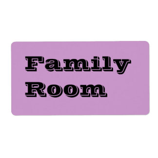 Family Room Moving Labels in Pale Lavender