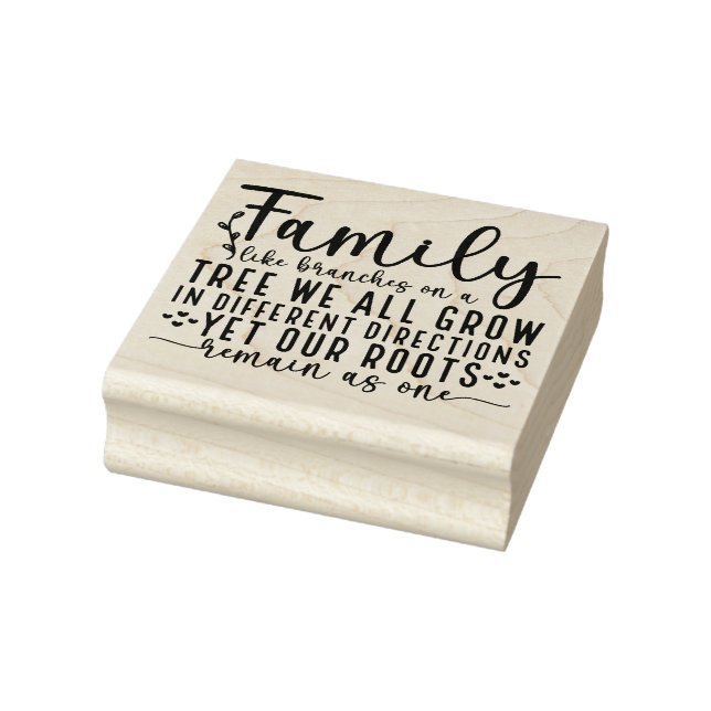 Family Roots Typography Rubber Stamp (Stamp)