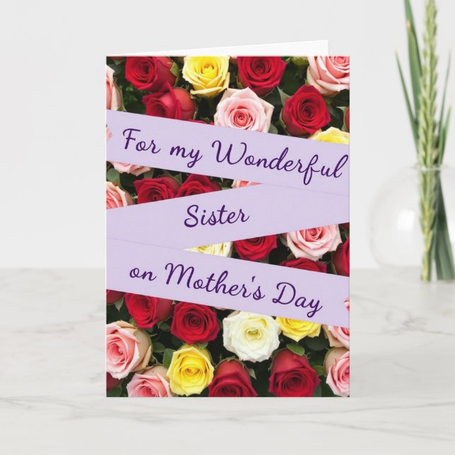 Family Roses Mothers Day Card (Front)