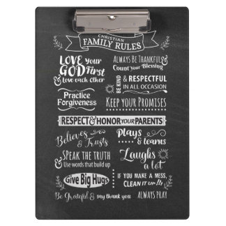 Family Rules - Christian values to live together Clipboard