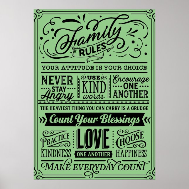 Family Rules Poster (Front)