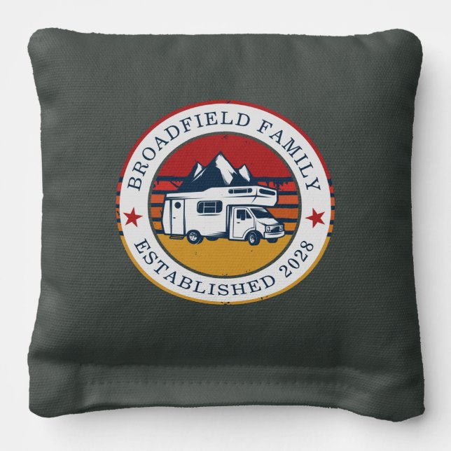 Family RV Camping Reunion Custom Cornhole Bags (Front 2)