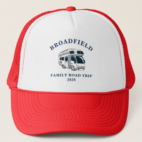 Family RV Road Trip Reunion Custom Matching Trucker Hat