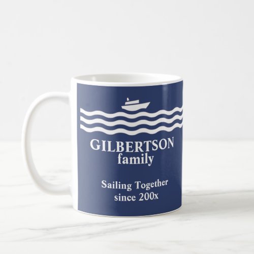Family Sailing Boat Cruise Matching Coffee Mug