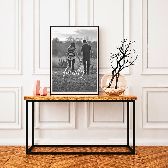 Family Script B&W Photo Poster (Creator Uploaded)