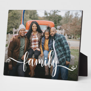 Family Script Custom Photo Plaque