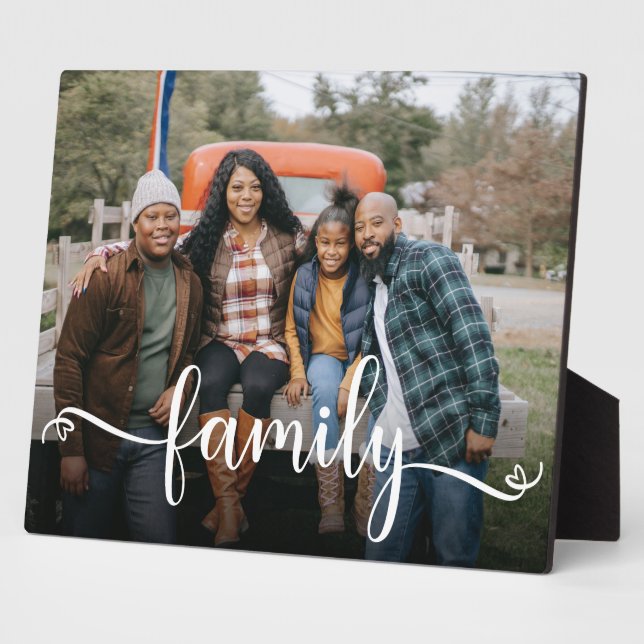 Family Script Custom Photo Plaque (Side)