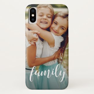 Family Script Overlay | Photo Case-Mate iPhone Case