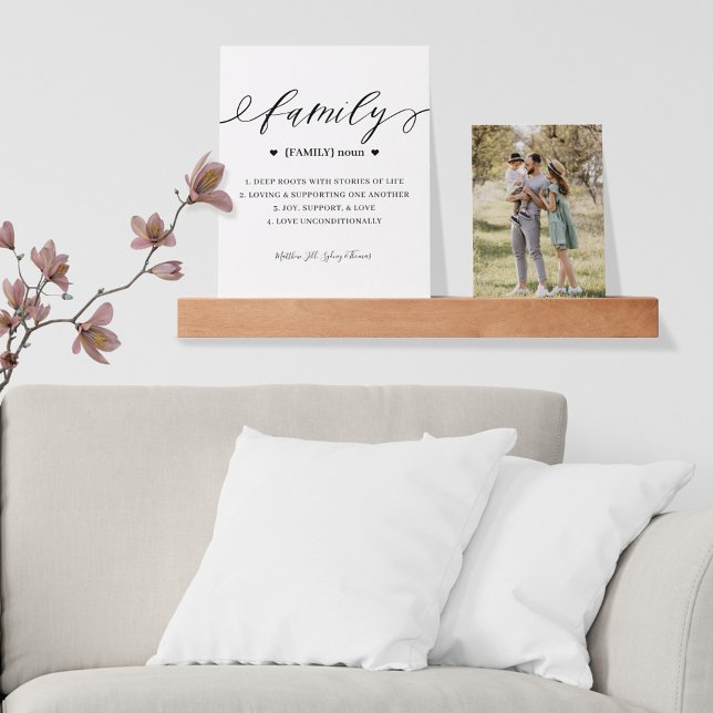 Family Script Personalized Definition Photo Memory Picture Ledge (Creator Uploaded)