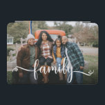Family Script Photo iPad Mini Cover<br><div class="desc">This custom iPad 7.9" smart cover that says "family" in a modern script font with hearts in white and your family photo would look fabulous on your iPad or make a great gift for loved ones.  It's super easy to customize - just upload your photo.  It's that simple!</div>