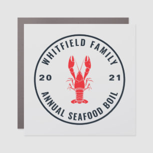 Family Seafood Boil Party 4th of July Custom Car Magnet