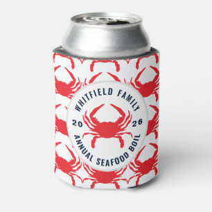 Family Seafood Boil Personalized Crab Cookout Can Cooler