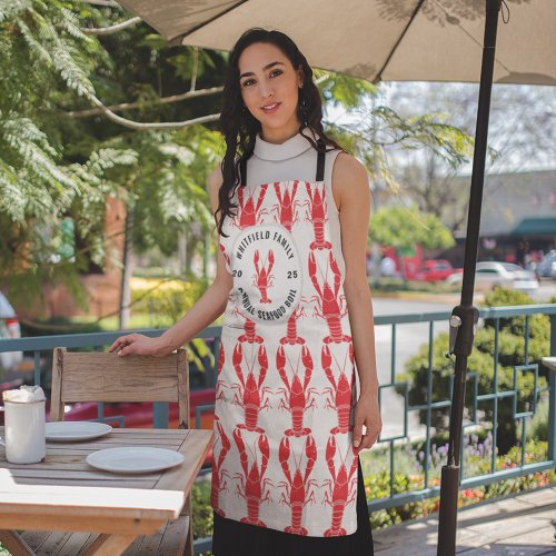 Family Seafood Boil Personalized Lobster Apron