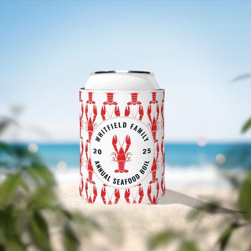 Family Seafood Boil Personalized Lobster Can Cooler