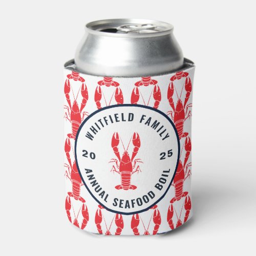 Family Seafood Boil Personalized Summer Lobster Can Cooler