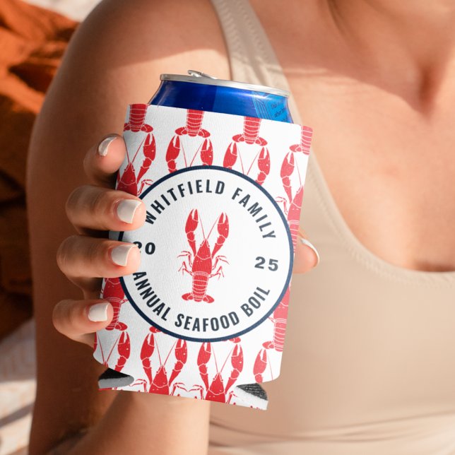 Family Seafood Boil Personalized Summer Lobster Can Cooler (Family Seafood Boil Personalized Summer Lobster Can Cooler)