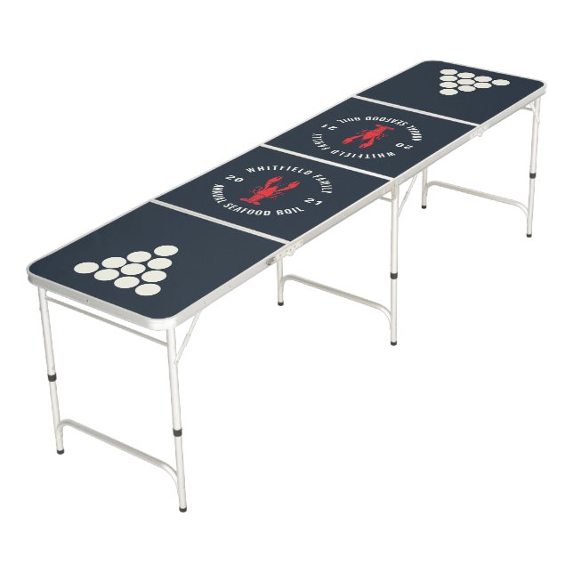 Family Seafood Boil Summer Party Games Beer Pong Table (Angled)