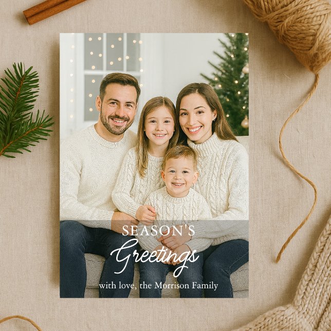 Family Season's Greetings Photo Holiday Card (Creator Uploaded)