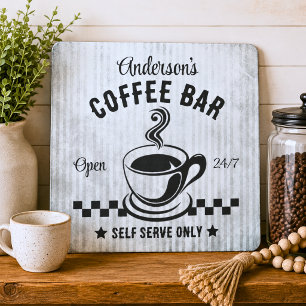 Family Self Serve Coffee Bar Metal Print
