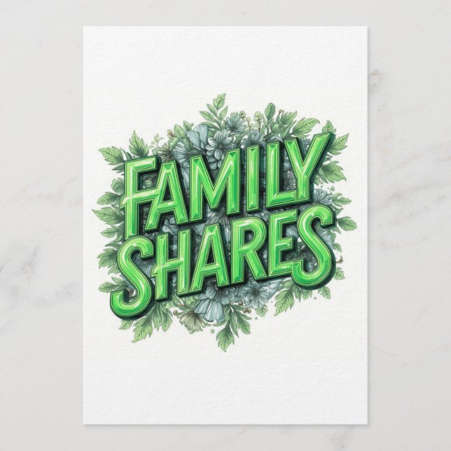Family Shares Invitation (Front)