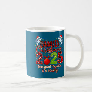 Family Shark Christmas 2025 Santa Merry Time Spent Coffee Mug