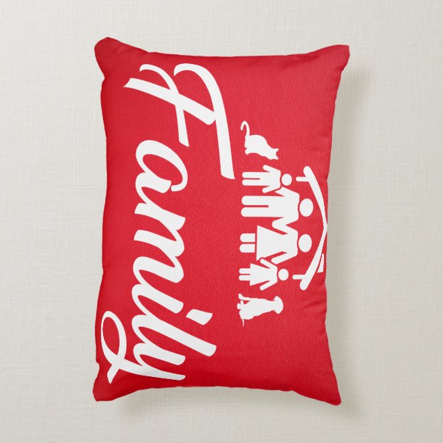 Family shirt (Shirt with family message) Accent Pillow (Back(Vertical))