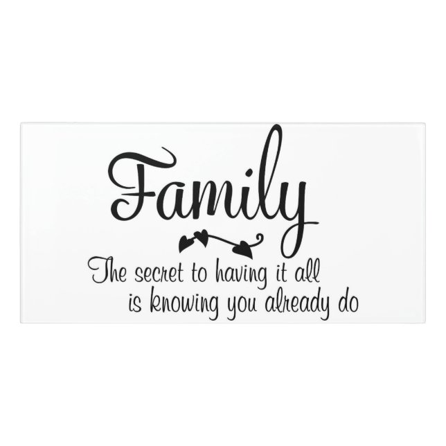 Family Sign Wall Sign Home Decor (Classic Front)