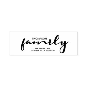 "Family Signature" Personalized Self-Inking Addres Self-inking Stamp