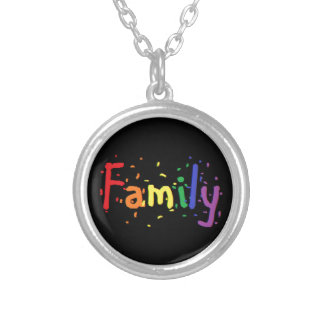 Family Silver Plated Necklace