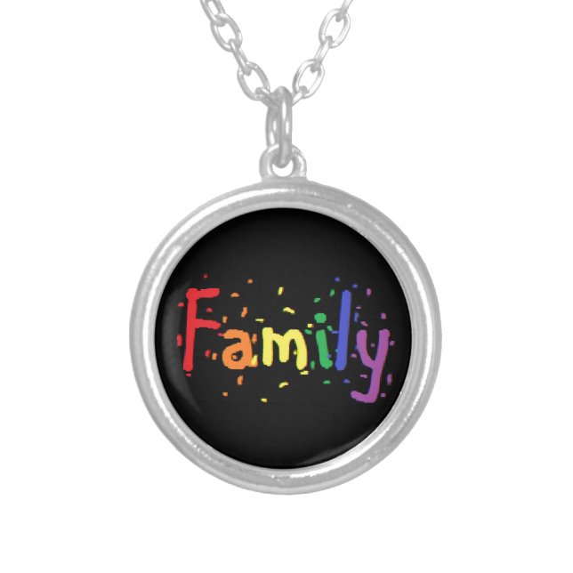 Family Silver Plated Necklace (Front)