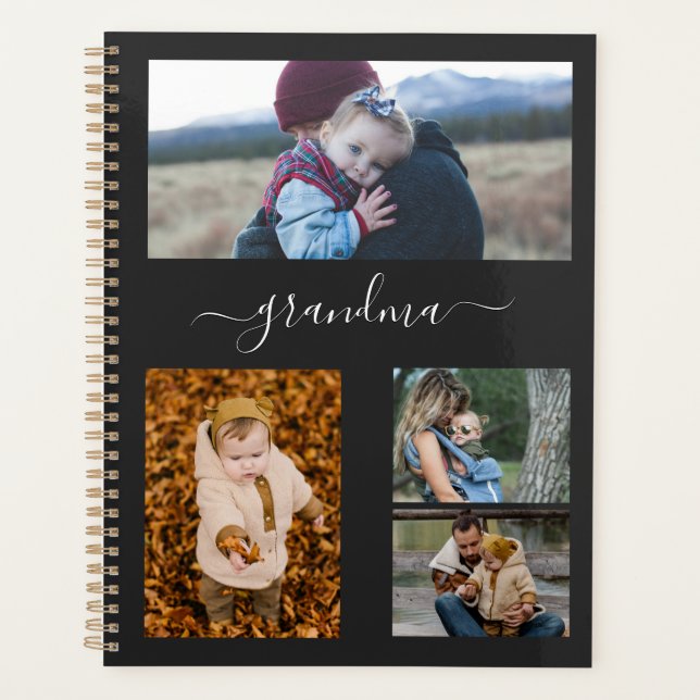 Family Simple Collage Modern Love Grandma Mom Planner (Front)