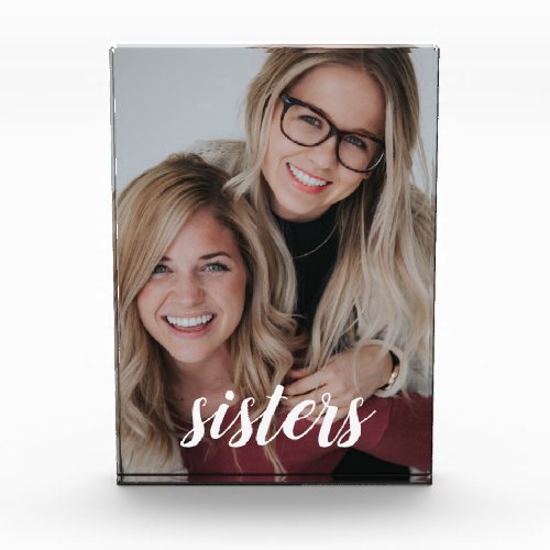 Family Sisters Personalized Photo Block