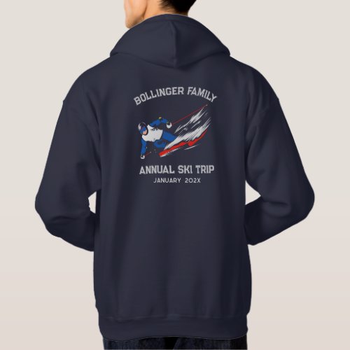 Family Ski Trip Winter Slopes Vacation Matching Hoodie