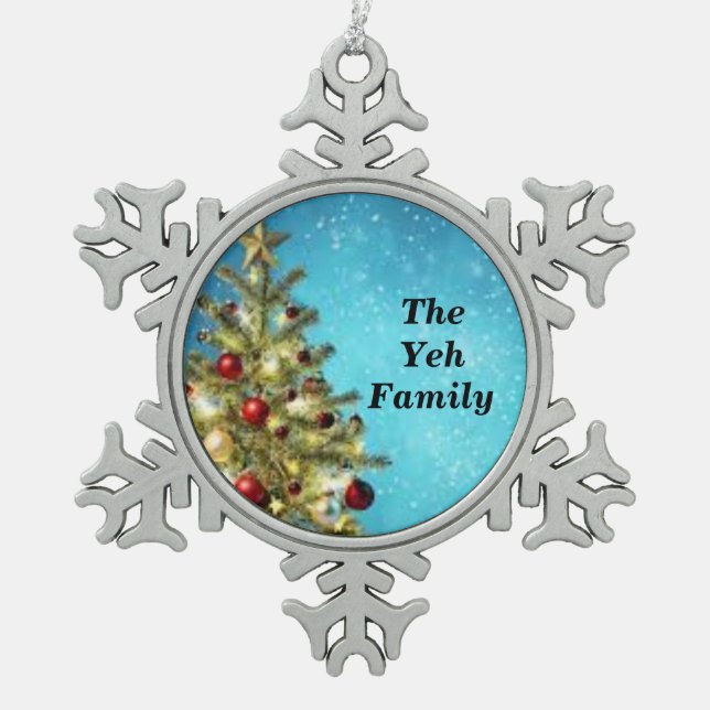 Family snowflake ornament (Front)