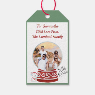 Family Snowglobe Gift Tags