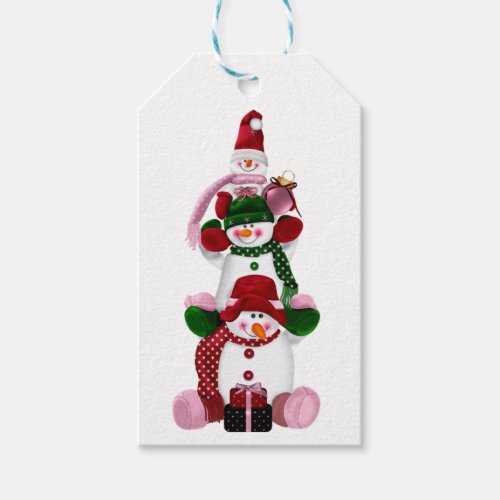 Family Snowmen  Gift Tags