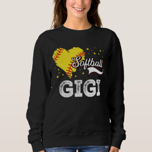 Family Softball Palyer Gigi Softball Mother Grandm Sweatshirt