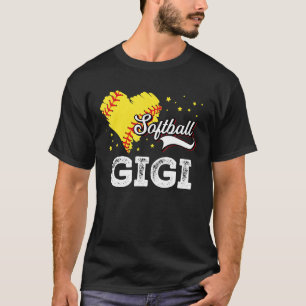 Family Softball Palyer Gigi Softball Mother Grandm T-Shirt