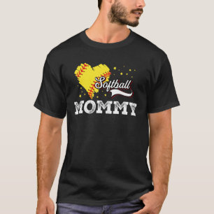 Family Softball Palyer Mommy Softball Mother Grand T-Shirt