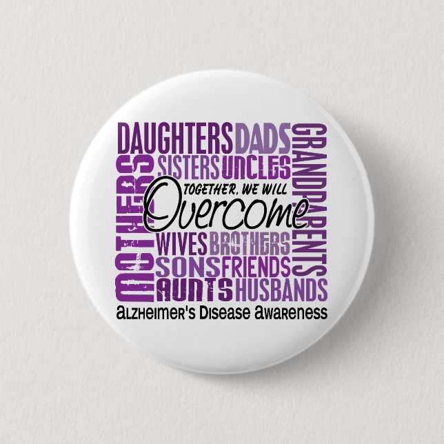 Family Square Alzheimer's Disease Button (Front)