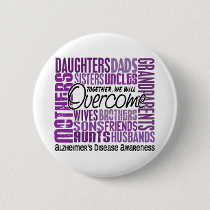 Family Square Alzheimer's Disease Button