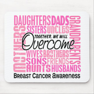 Family Square Breast Cancer Mouse Pad