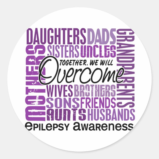 Family Square Epilepsy Classic Round Sticker (Front)