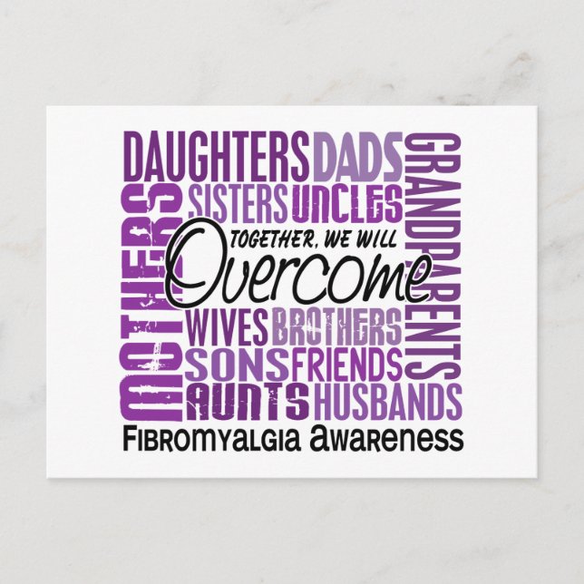 Family Square Fibromyalgia Postcard (Front)