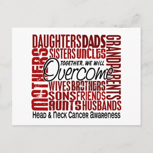 Family Square Head And Neck Cancer Postcard