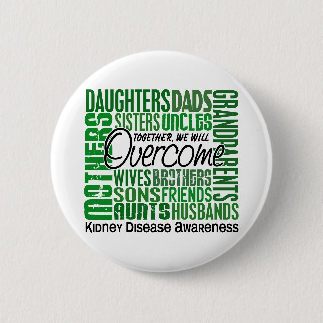Family Square Kidney Disease Button (Front)
