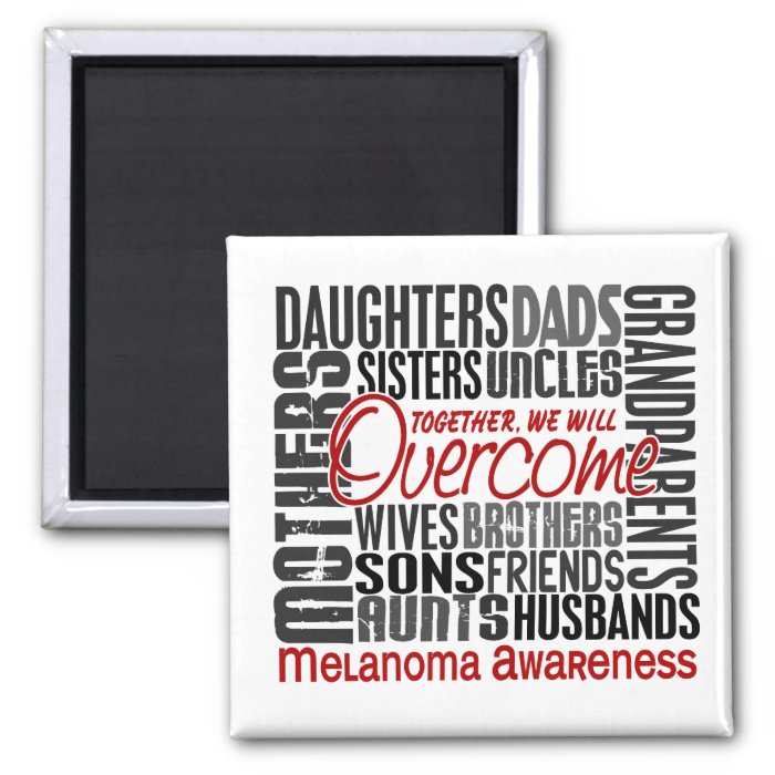 Family Square Melanoma Magnets