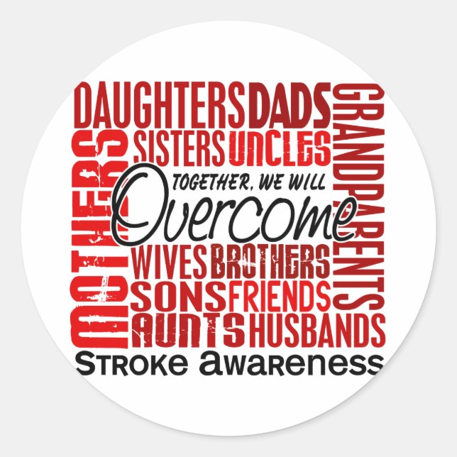 Family Square Stroke Classic Round Sticker (Front)
